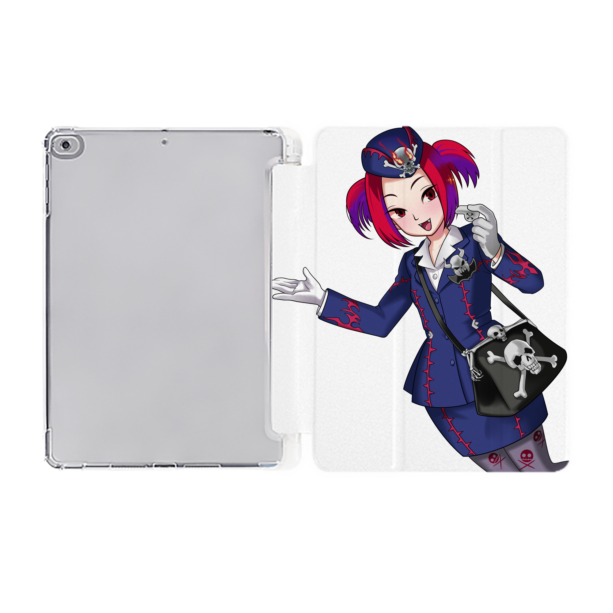 （画像用） 遊☆戯☆王 Yu-Gi-Oh! IPad ケース ペン収納付き 三つ折りスタンド PUレザー×シリコン 対応機種9.5/10.5/10.9インチ